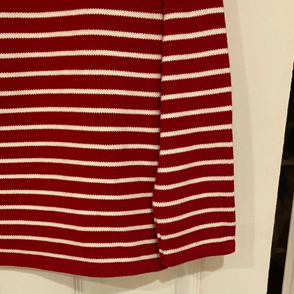 Ralph Lauren Red and White Nautical Striped Sweater - Picture 4 of 6
